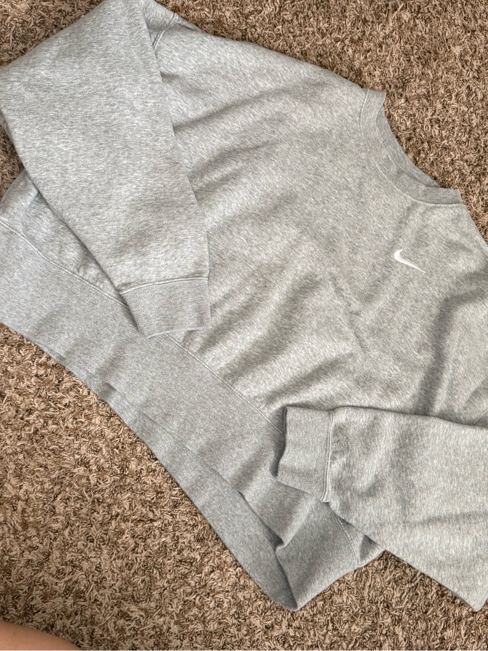 Nike Gray Oversized Crop Sweatshirt